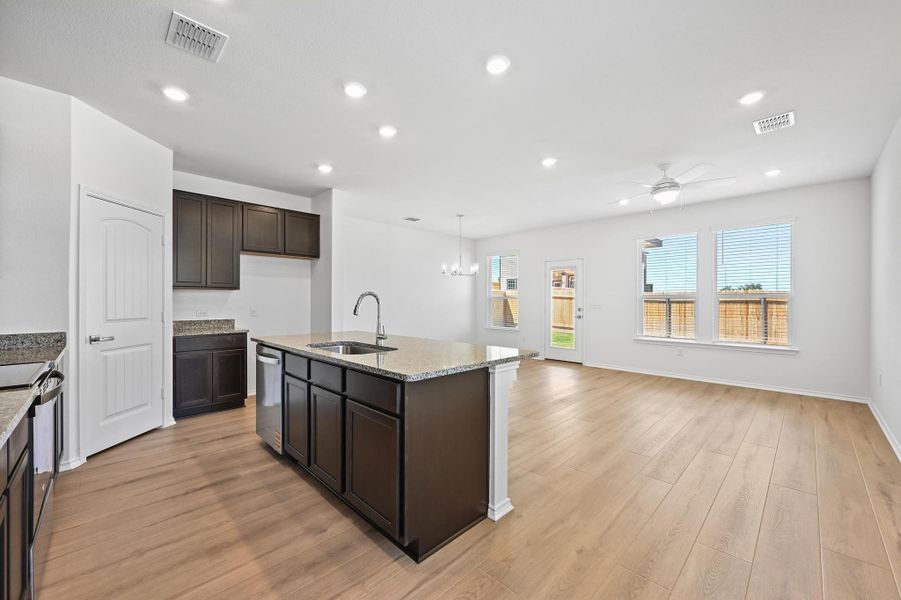 Furnished interior view inside a new home in Creekside at Estancia, Austin (Image 10).