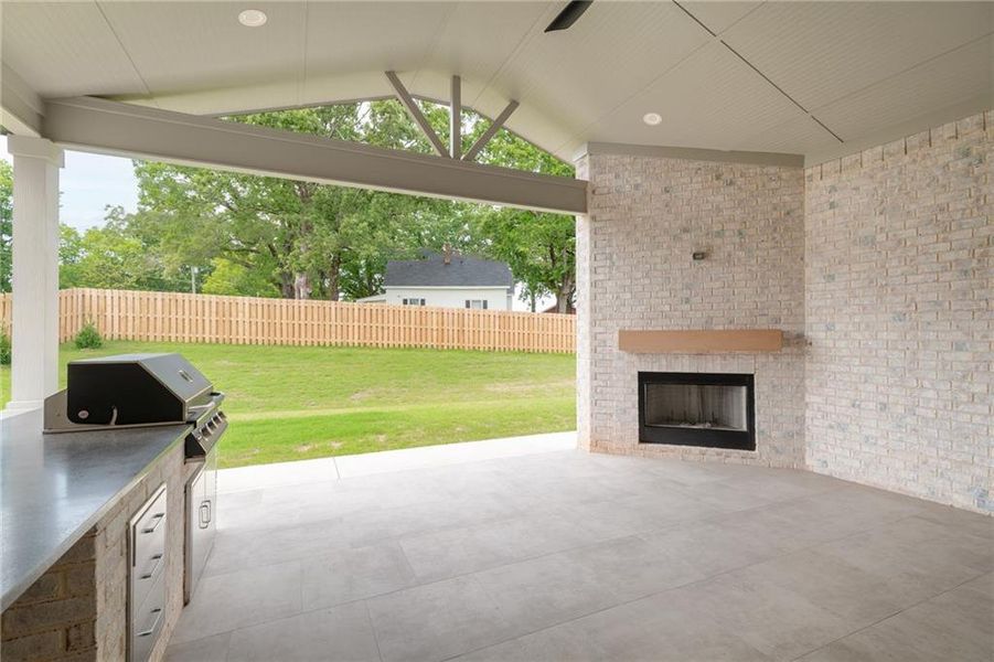 Exterior details and patio area of a home in , Grayson (Image 4).