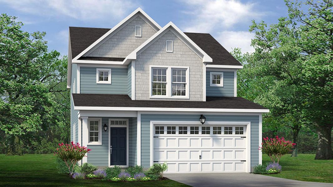 Representative exterior photo of a completed home built from the The Holly by Chesapeake Homes in The Farm at Neill's Creek, Lillington, NC (Image 2). Representative exterior photo of a completed home built from the The Holly by Chesapeake Homes in The Farm at Neill's Creek, Lillington, NC (Image 2).