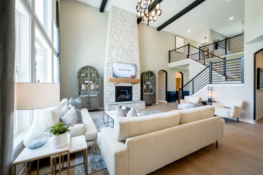 Representative furnished interior of a home built from the Leland by Fischer Homes in Hidden Fields, Hoschton (Image 9).