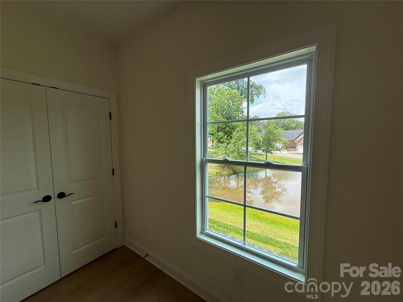 ...with a view of the pond out back.