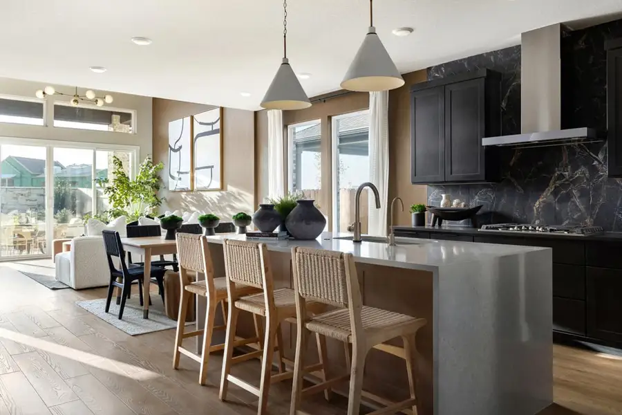 Representative furnished interior of a home built from the Skyview by Tri Pointe Homes in Terrace Collection at Heritage, Dripping Springs (Image 10).