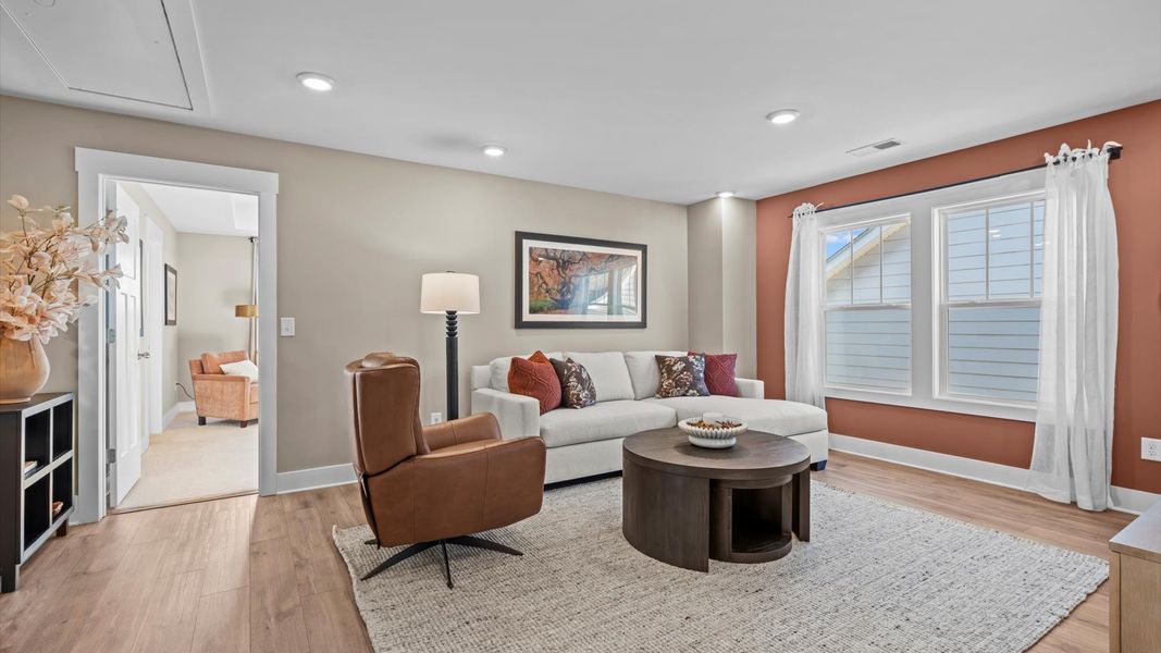 Representative furnished interior of a home built from the Drayton by DRB Homes in Pelham Crossing, Greenville (Image 13).