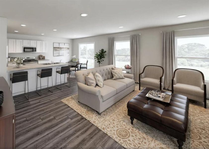 Furnished interior view inside a new home in Treaty Oak, Granbury (Image 9).