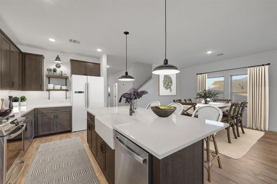 Furnished interior view inside a new home in Aspire at Noble Ridge, Howe (Image 10). Furnished interior view inside a new home in Aspire at Noble Ridge, Howe (Image 10).