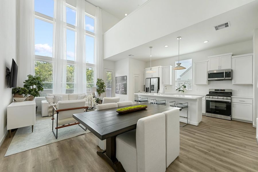 Representative furnished interior of a home built from the 9381 by CitySide Homes in Highland Commons, Houston (Image 3). Representative furnished interior of a home built from the 9381 by CitySide Homes in Highland Commons, Houston (Image 3).