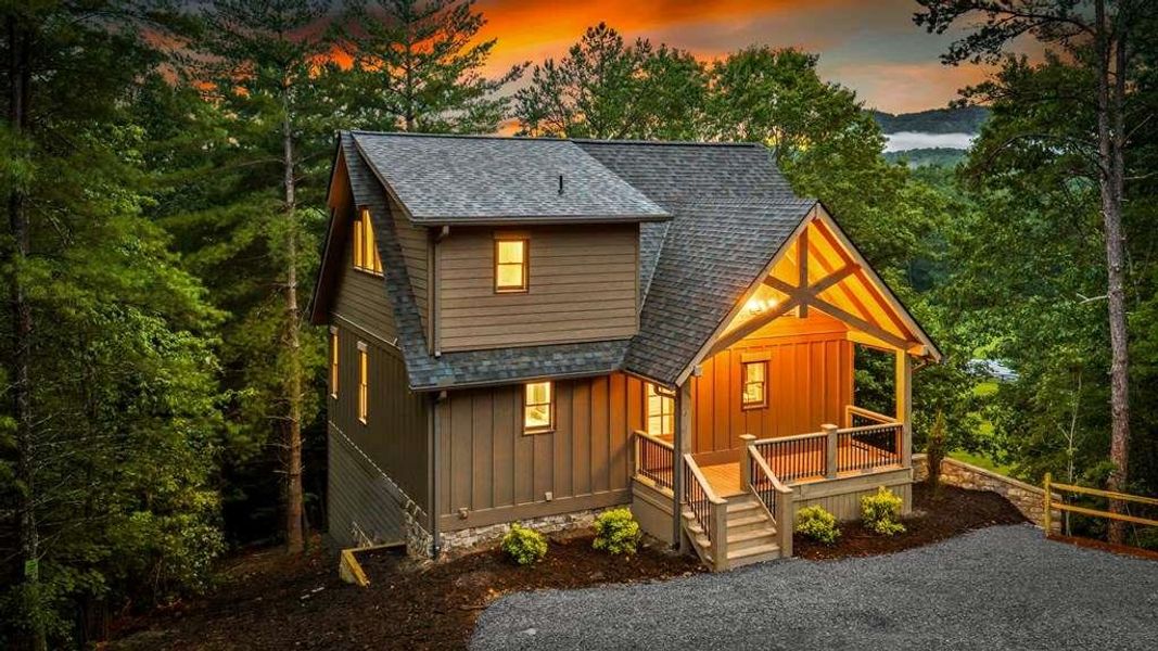 Front exterior of a new home in , Mineral Bluff, GA, highlighting curb appeal (Image 32). Front exterior of a new home in , Mineral Bluff, GA, highlighting curb appeal (Image 32).