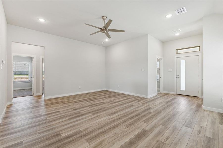 Living Room in the Amber home plan by Trophy Signature Homes – REPRESENTATIVE PHOTO