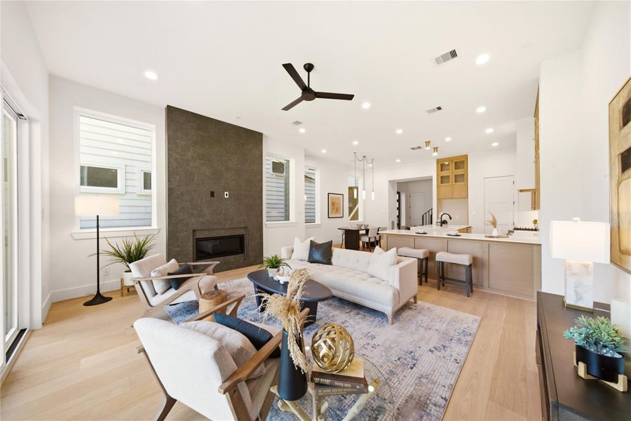 Furnished interior view inside a new home in , Houston (Image 6).
