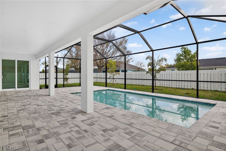 Exterior details and patio area of a home in Cape Coral, Cape Coral (Image 3).