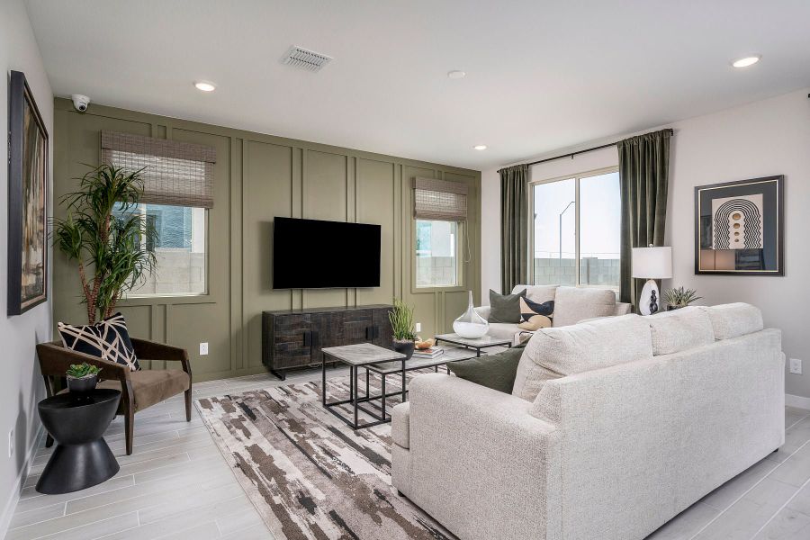 Representative furnished interior of a home built from the Grand by Risewell Homes in Bentridge, Buckeye (Image 5).