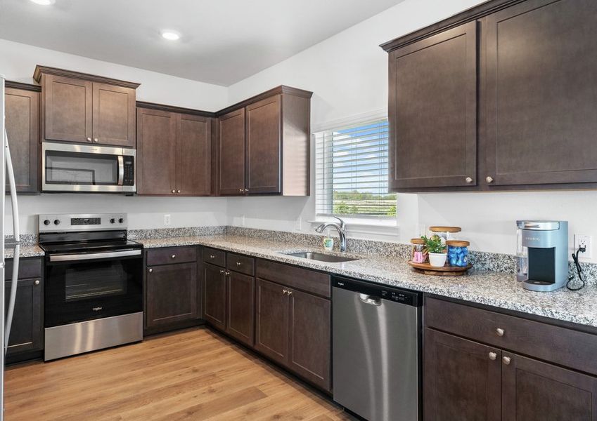 The kitchen has energy-efficient appliances. The kitchen has energy-efficient appliances.