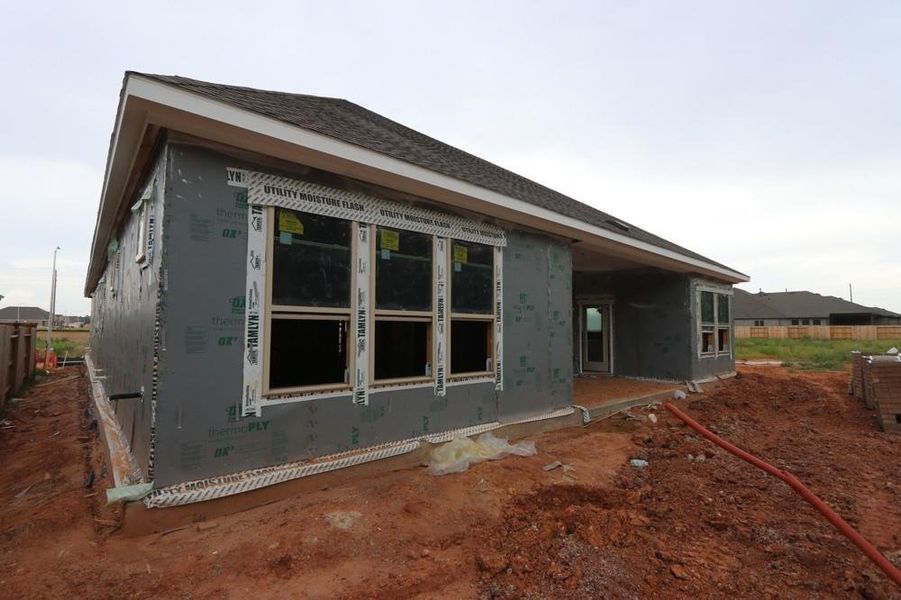 In-progress construction of a new home in Escondido 60' Homesites, Magnolia, TX (Image 28).