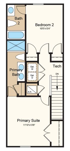 2D floor plan layout of this home in Westview Community Group Page, Kissimmee, FL (Image 3).