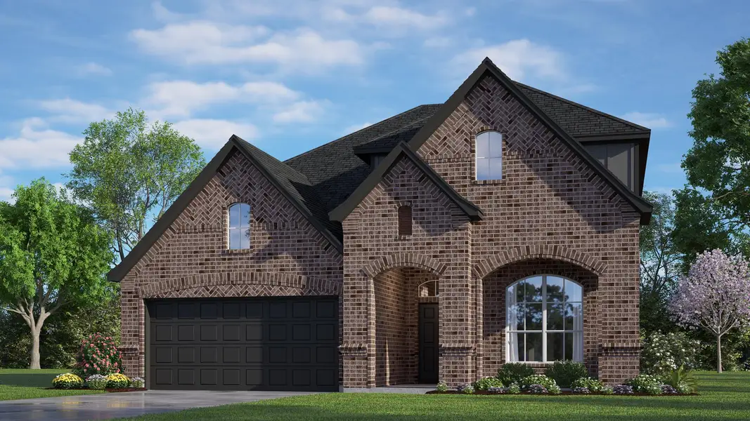 Representative exterior photo of a completed home built from the Concept 2492 by Landsea Homes in Summer Crest, Fort Worth, TX (Image 10).