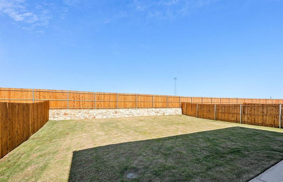 Spacious, fenced-in backyard Spacious, fenced-in backyard