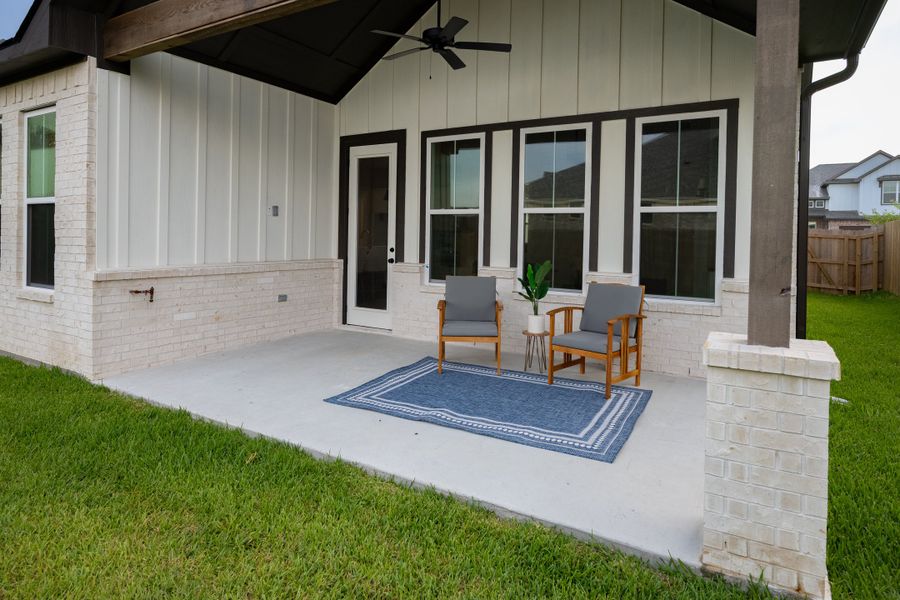 Front exterior of a new home in Greenbrier, Bryan, TX, highlighting curb appeal (Image 25).