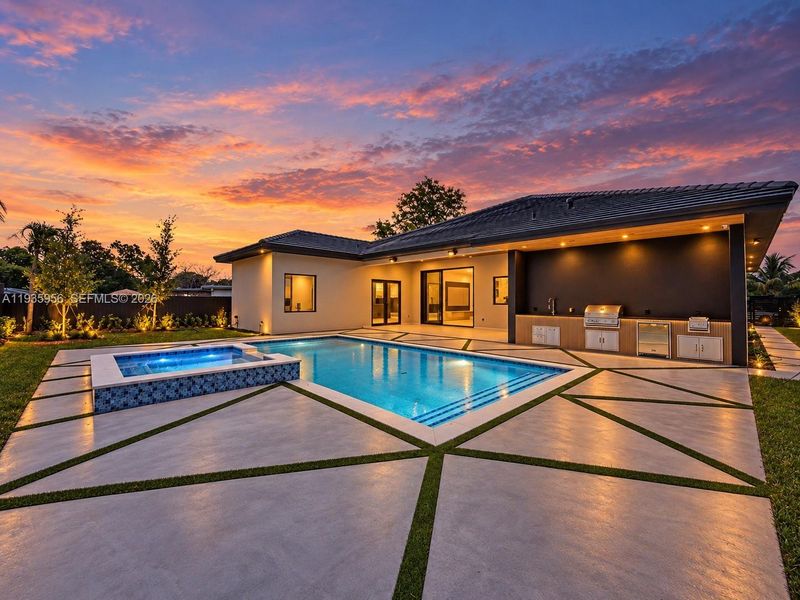 Exterior details and patio area of a home in , Miami (Image 34). Exterior details and patio area of a home in , Miami (Image 34).