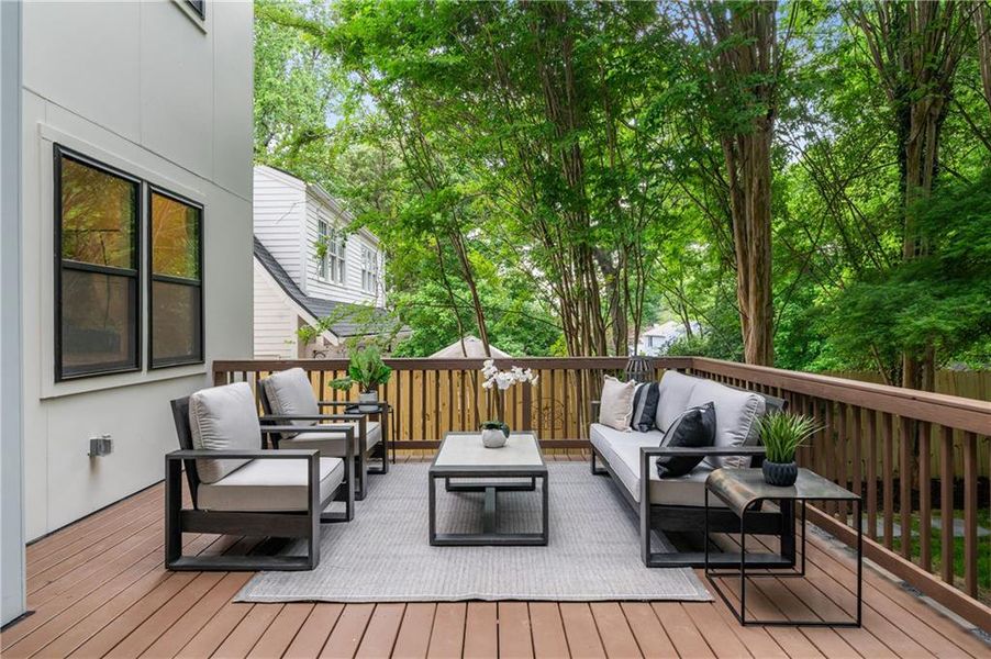Exterior details and patio area of a home in , Atlanta (Image 28).