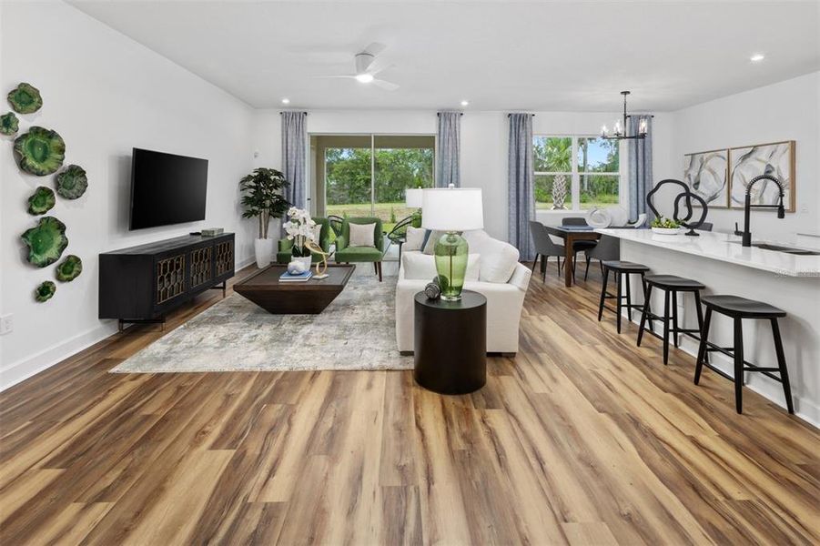 Furnished interior view inside a new home in Rainwood, Groveland (Image 7).