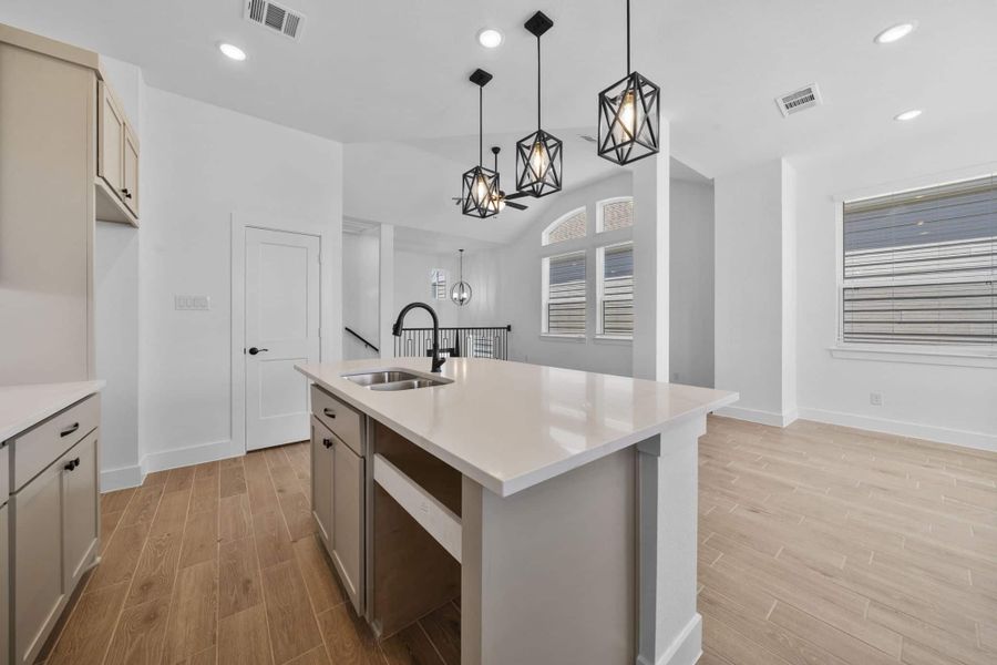 Furnished interior view inside a new home in Bridgeland, Cypress (Image 11). Furnished interior view inside a new home in Bridgeland, Cypress (Image 11).