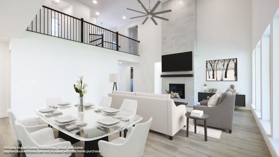 Furnished interior view inside a new home in Palmera Ridge, Leander (Image 7). Furnished interior view inside a new home in Palmera Ridge, Leander (Image 7).