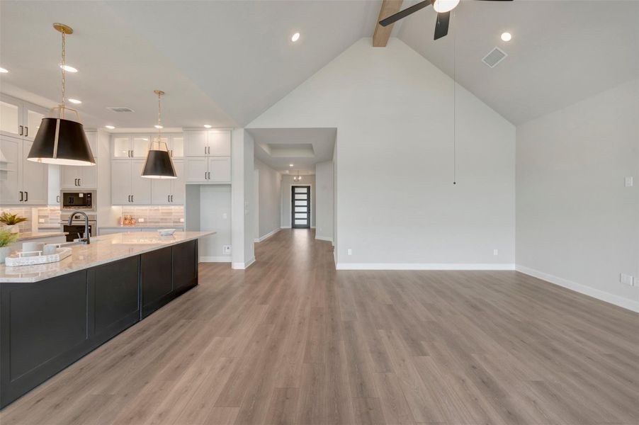 Furnished interior view inside a new home in Harvest Green 65', Richmond (Image 4).