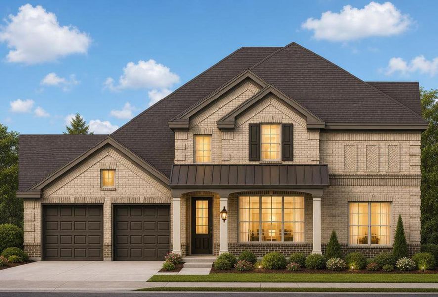 Representative exterior photo of a completed home built from the Edgewater Whitehall by Grand Homes in Park Trails, Forney, TX (Image 18).