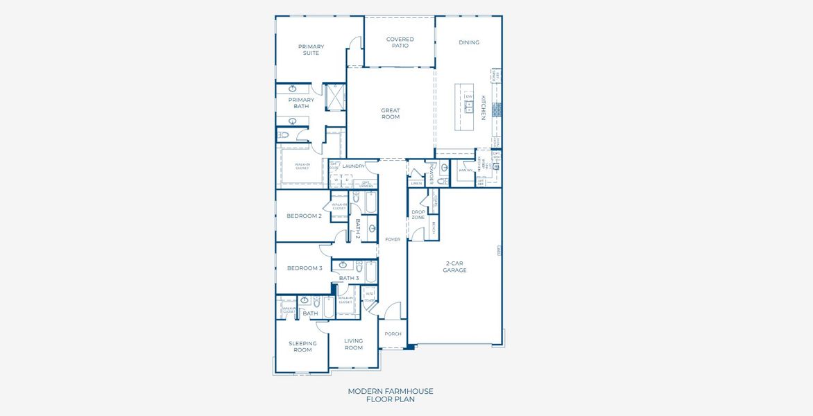 2D floor plan layout for the 5002 by Risewell Homes in Bluff Haven, Georgetown, TX (Image 3).