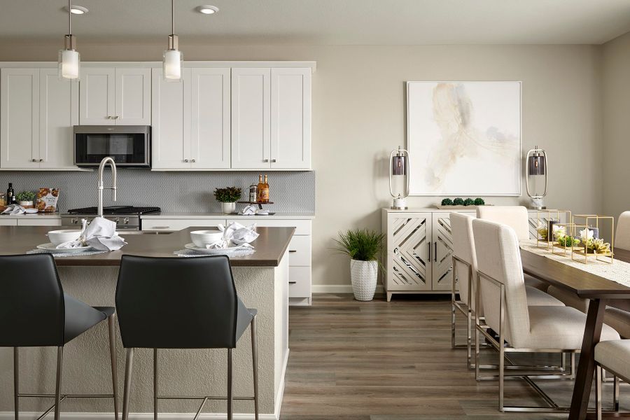 Representative furnished interior of a home built from the 3507 by Tri Pointe Homes in The Aurora Highlands, Aurora (Image 4).