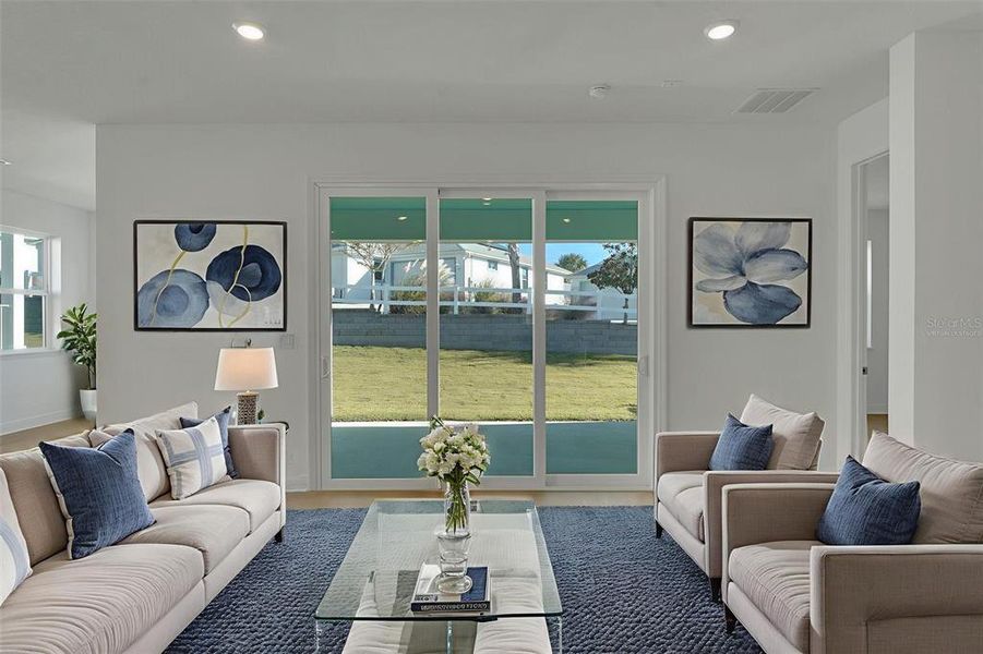 Furnished interior view inside a new home in Green Key Village, Lady Lake (Image 10).