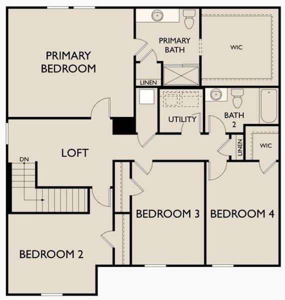 2D floor plan layout of this home in Mt. Tabor Ridge, Dallas, GA (Image 5).