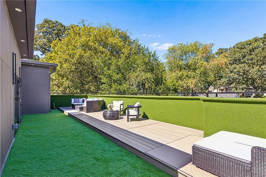 Exterior details and patio area of a home in , Atlanta (Image 39).