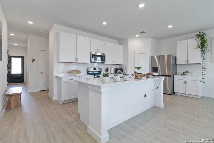 Furnished interior view inside a new home in Sage Meadows: Coastline Collection, St. Hedwig (Image 11). Furnished interior view inside a new home in Sage Meadows: Coastline Collection, St. Hedwig (Image 11).