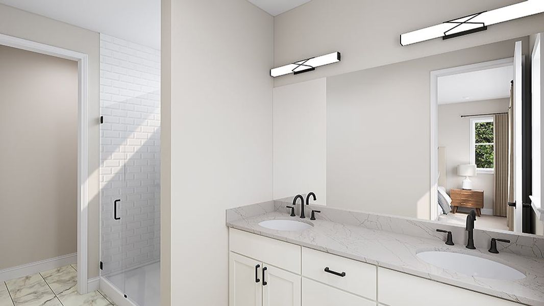 Furnished interior view inside a new home in Archer Row, Charlotte (Image 18).