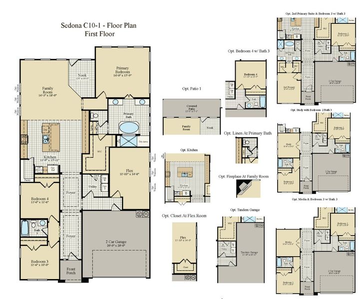 2D floor plan layout of this home in Bridgewater, Midlothian, TX (Image 5).