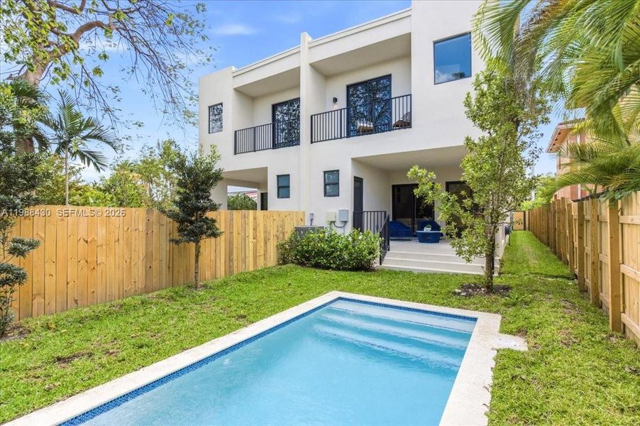 Exterior details and patio area of a home in , Miami (Image 29). Exterior details and patio area of a home in , Miami (Image 29).