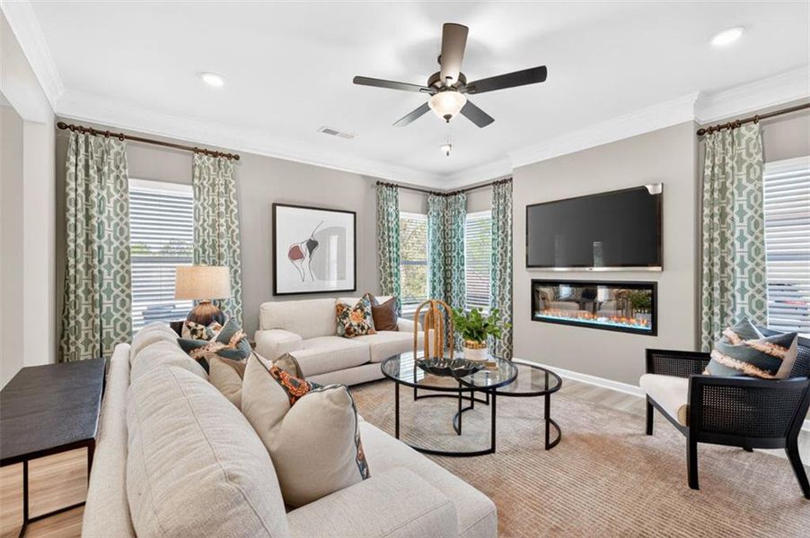 Furnished interior view inside a new home in The Stiles, Cartersville (Image 11).