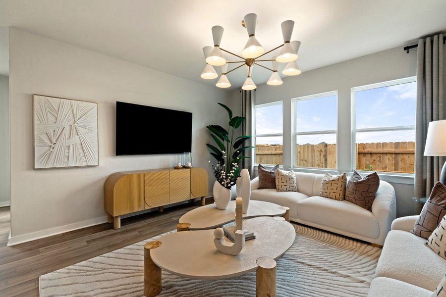Representative furnished interior of a home built from the Tribeca by Tri Pointe Homes in Park Central, Georgetown (Image 19).