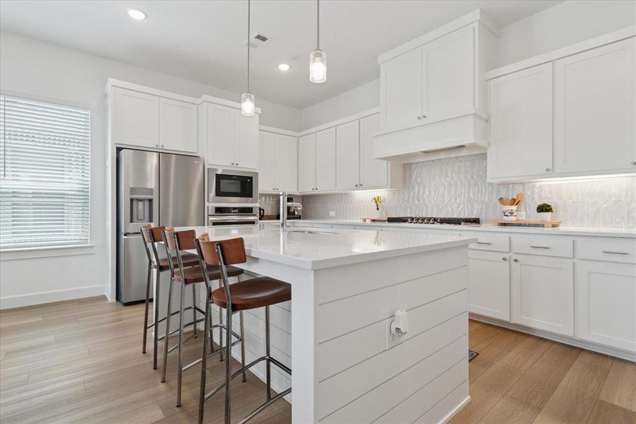 Furnished interior view inside a new home in Painted Tree - South, McKinney (Image 9). Furnished interior view inside a new home in Painted Tree - South, McKinney (Image 9).