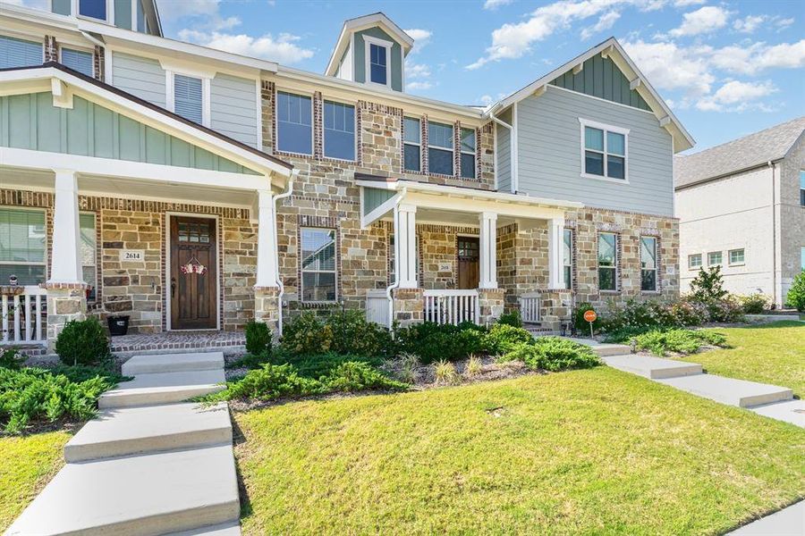 Front exterior of a new home in , Garland, TX, highlighting curb appeal (Image 21).