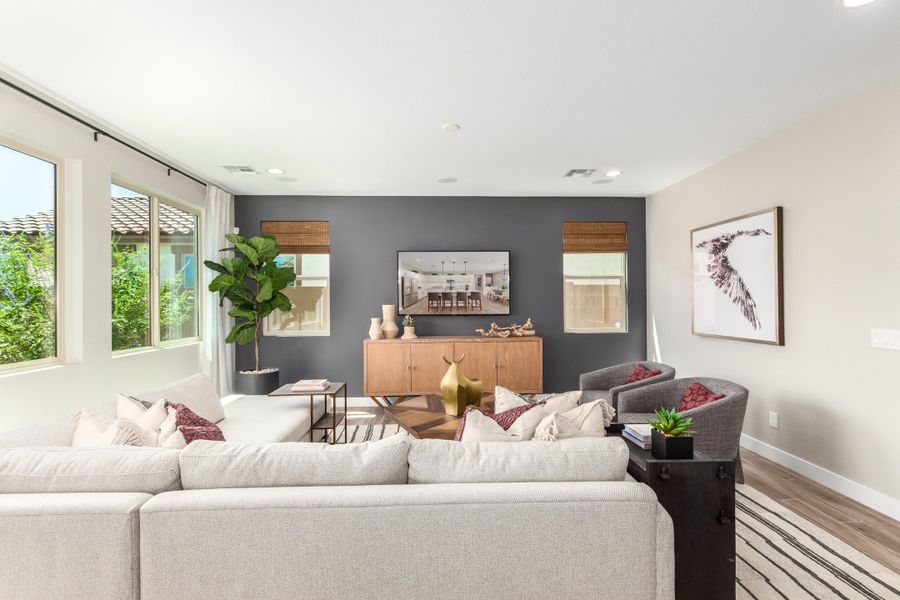 Representative furnished interior of a home built from the 40R3 by Taylor Morrison in Rancho Mercado, Surprise (Image 9).