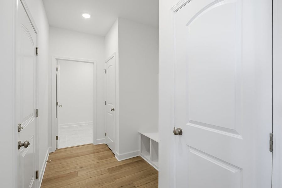 A room with white doors. A room with white doors.