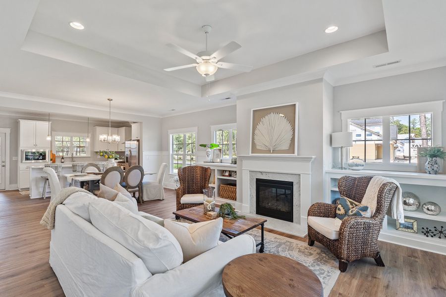 Representative furnished interior of a home built from the Grantville by Bill Clark Homes in The Sanctuary at Sunset Beach, Sunset Beach (Image 6).