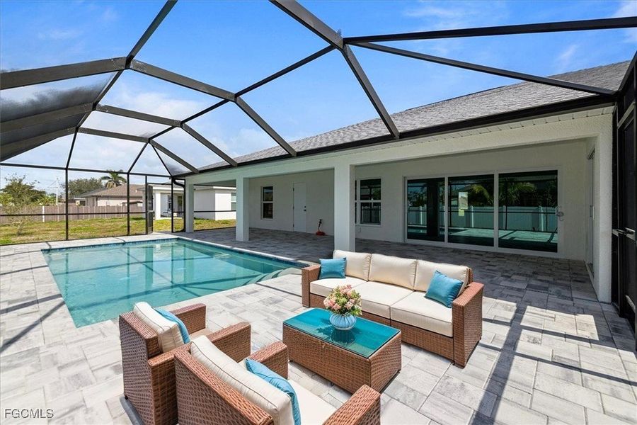 Exterior details and patio area of a home in Cape Coral, Cape Coral (Image 2). Exterior details and patio area of a home in Cape Coral, Cape Coral (Image 2).