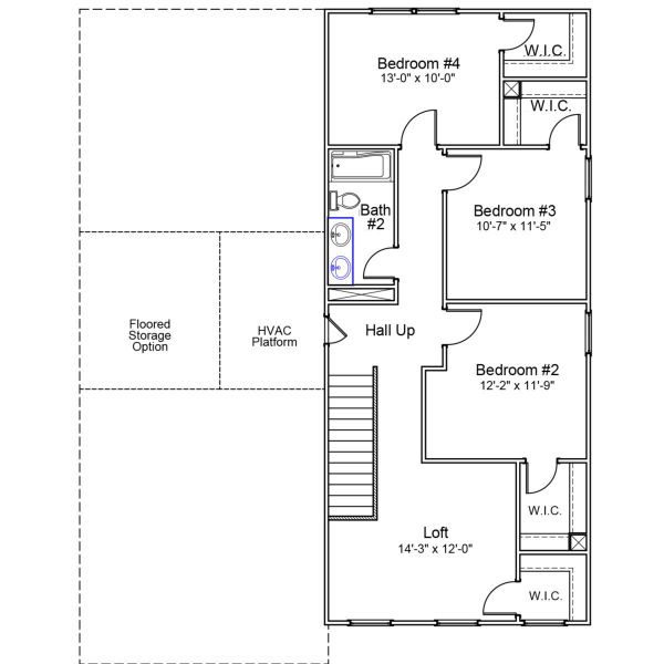 2D floor plan layout of this home in Hidden Springs, Lexington, SC (Image 3).