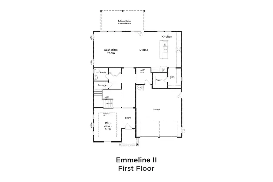 2D floor plan layout for the Emmeline II by DRB Homes in Shelton Square, Murfreesboro, TN (Image 9). 2D floor plan layout for the Emmeline II by DRB Homes in Shelton Square, Murfreesboro, TN (Image 9).