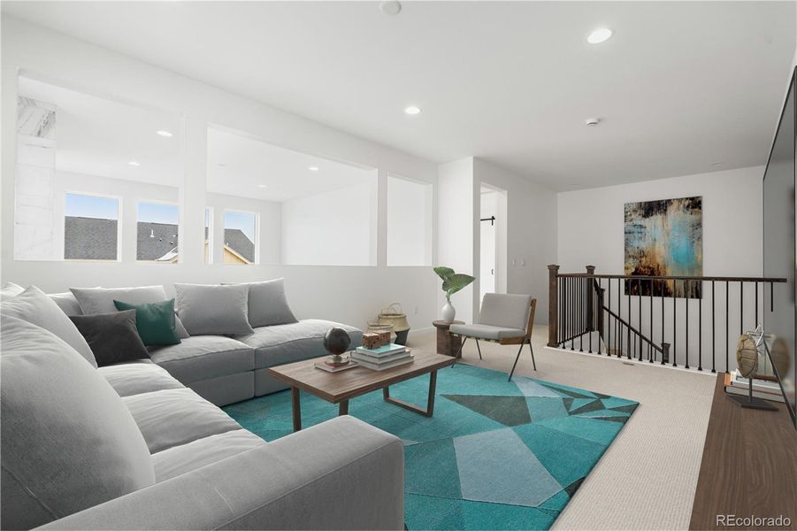 Furnished interior view inside a new home in Stargaze at Solstice, Littleton (Image 20).