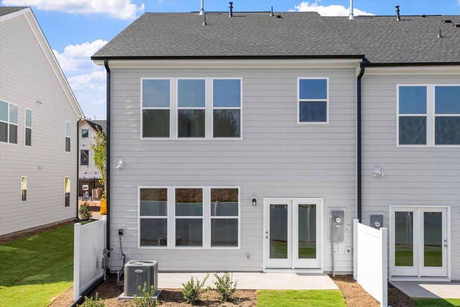 Exterior details and patio area of a home in Sweetbrier, Durham (Image 22).