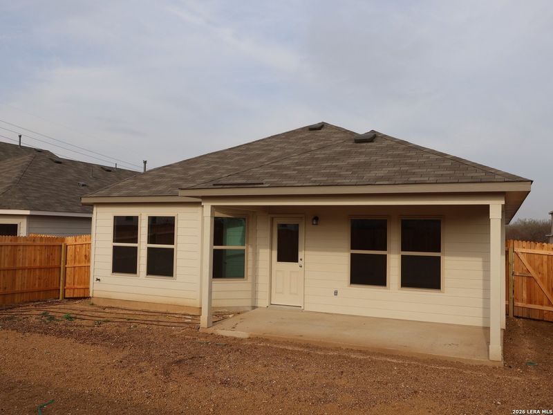Exterior details and patio area of a home in Agave, San Antonio (Image 3).